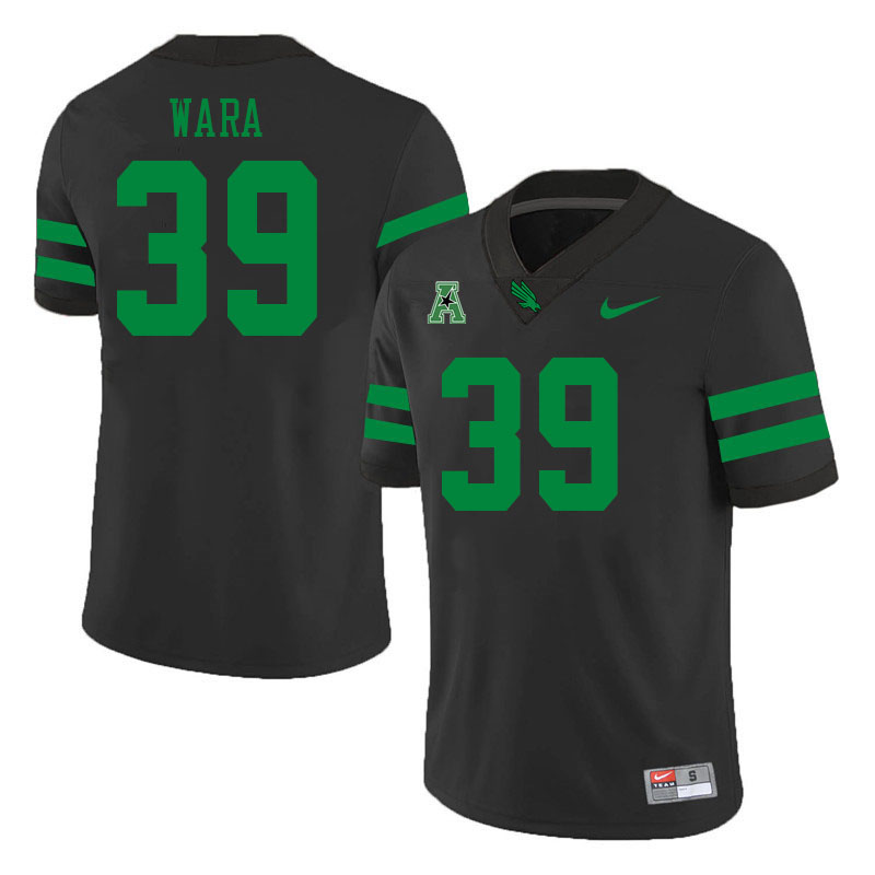 #39 Shawn Wara North Texas Mean Green College Football Jerseys Stitched-Black